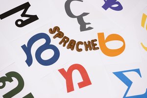 Buchstaben aus verschiedenen Sprachen