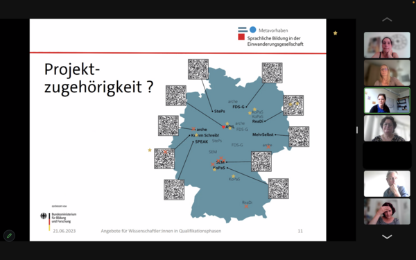 Bildschirmfoto mit Landkarte von Deutschland